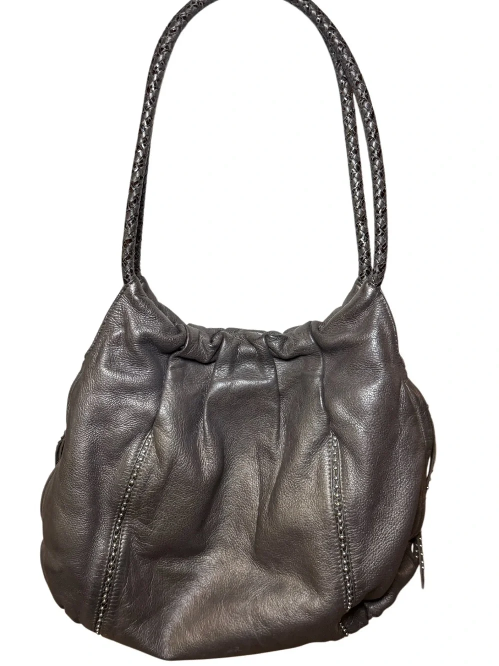 Brighton Classic Greta Garbo Pewter/ Bronze Shoulder Bag - Versatile Tote